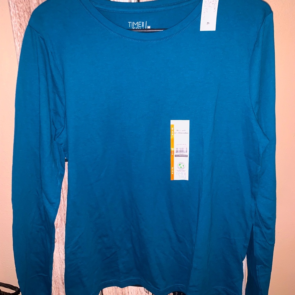 Sz MD Time & Tru Blue Long Sleeve